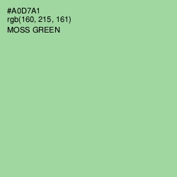 #A0D7A1 - Moss Green Color Image
