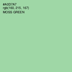 #A0D7A7 - Moss Green Color Image