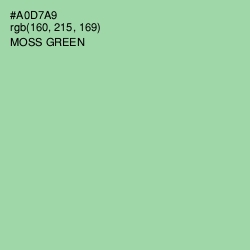 #A0D7A9 - Moss Green Color Image