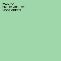 #A0D7AA - Moss Green Color Image