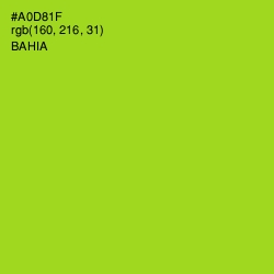 #A0D81F - Bahia Color Image