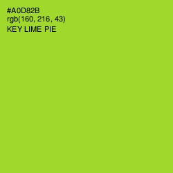 #A0D82B - Key Lime Pie Color Image