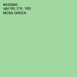 #A0D8A0 - Moss Green Color Image