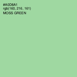 #A0D8A1 - Moss Green Color Image