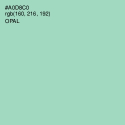 #A0D8C0 - Opal Color Image