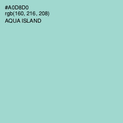 #A0D8D0 - Aqua Island Color Image