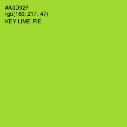 #A0D92F - Key Lime Pie Color Image