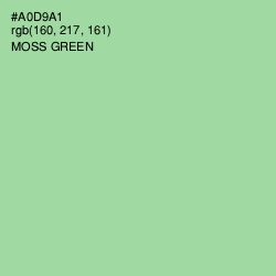 #A0D9A1 - Moss Green Color Image