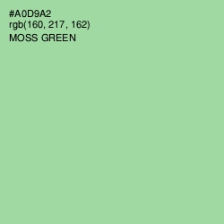 #A0D9A2 - Moss Green Color Image