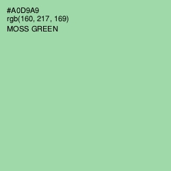 #A0D9A9 - Moss Green Color Image