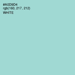 #A0D9D4 - Aqua Island Color Image