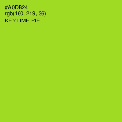 #A0DB24 - Key Lime Pie Color Image