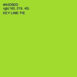 #A0DB2D - Key Lime Pie Color Image