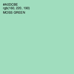 #A0DCBE - Moss Green Color Image