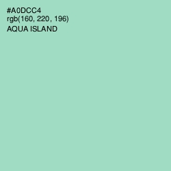 #A0DCC4 - Aqua Island Color Image