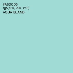 #A0DCD5 - Aqua Island Color Image