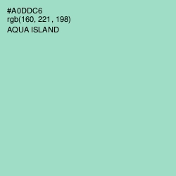 #A0DDC6 - Aqua Island Color Image