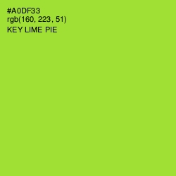 #A0DF33 - Key Lime Pie Color Image