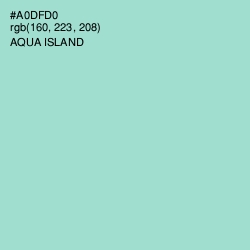 #A0DFD0 - Aqua Island Color Image