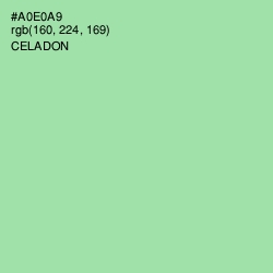 #A0E0A9 - Celadon Color Image