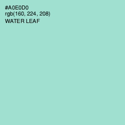 #A0E0D0 - Water Leaf Color Image