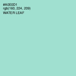 #A0E0D1 - Water Leaf Color Image