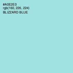 #A0E2E0 - Blizzard Blue Color Image