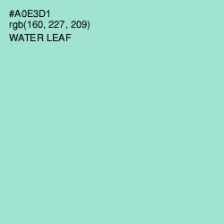 #A0E3D1 - Water Leaf Color Image