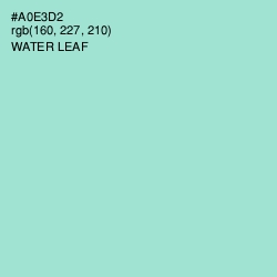 #A0E3D2 - Water Leaf Color Image