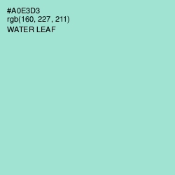 #A0E3D3 - Water Leaf Color Image