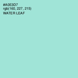 #A0E3D7 - Water Leaf Color Image