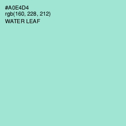 #A0E4D4 - Water Leaf Color Image