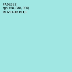 #A0E6E2 - Blizzard Blue Color Image