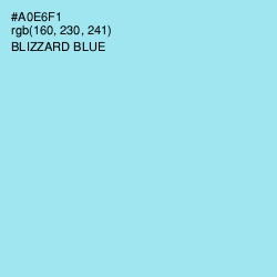 #A0E6F1 - Blizzard Blue Color Image