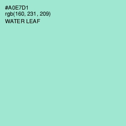 #A0E7D1 - Water Leaf Color Image
