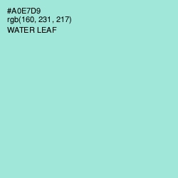 #A0E7D9 - Water Leaf Color Image