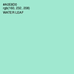 #A0E8D0 - Water Leaf Color Image