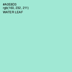 #A0E8D3 - Water Leaf Color Image