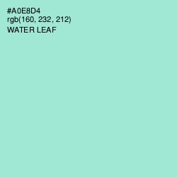 #A0E8D4 - Water Leaf Color Image