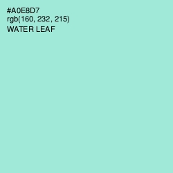 #A0E8D7 - Water Leaf Color Image