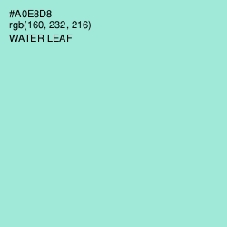 #A0E8D8 - Water Leaf Color Image