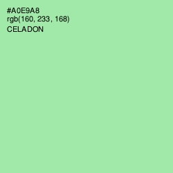 #A0E9A8 - Celadon Color Image