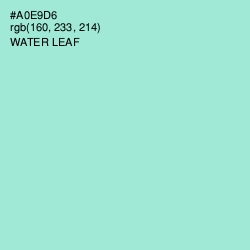 #A0E9D6 - Water Leaf Color Image