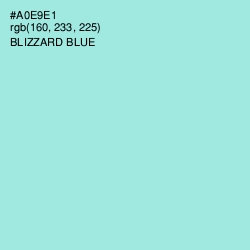 #A0E9E1 - Blizzard Blue Color Image