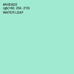 #A0EAD2 - Water Leaf Color Image