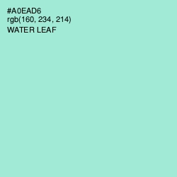 #A0EAD6 - Water Leaf Color Image