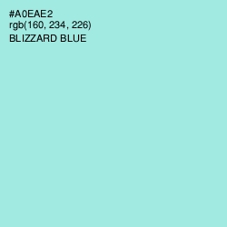 #A0EAE2 - Blizzard Blue Color Image