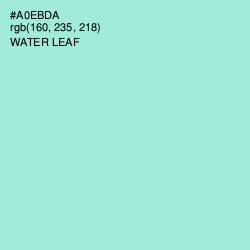 #A0EBDA - Water Leaf Color Image