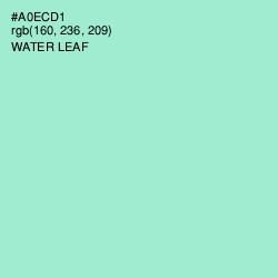 #A0ECD1 - Water Leaf Color Image