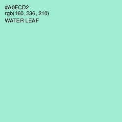 #A0ECD2 - Water Leaf Color Image